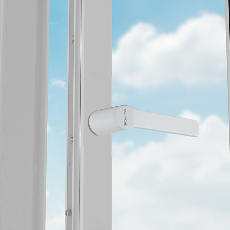 Schüco Fenstergriff Steckgriff weiß | Artikelnummer 23423500