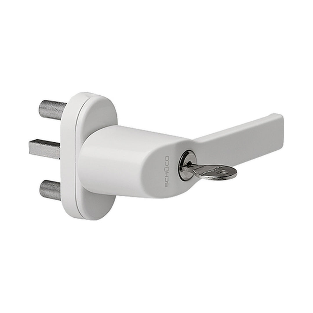 Schüco Fenstergriff abschließbar 23472400 – Weiß, 200 Nm (VarioTec / Corona AS 60)