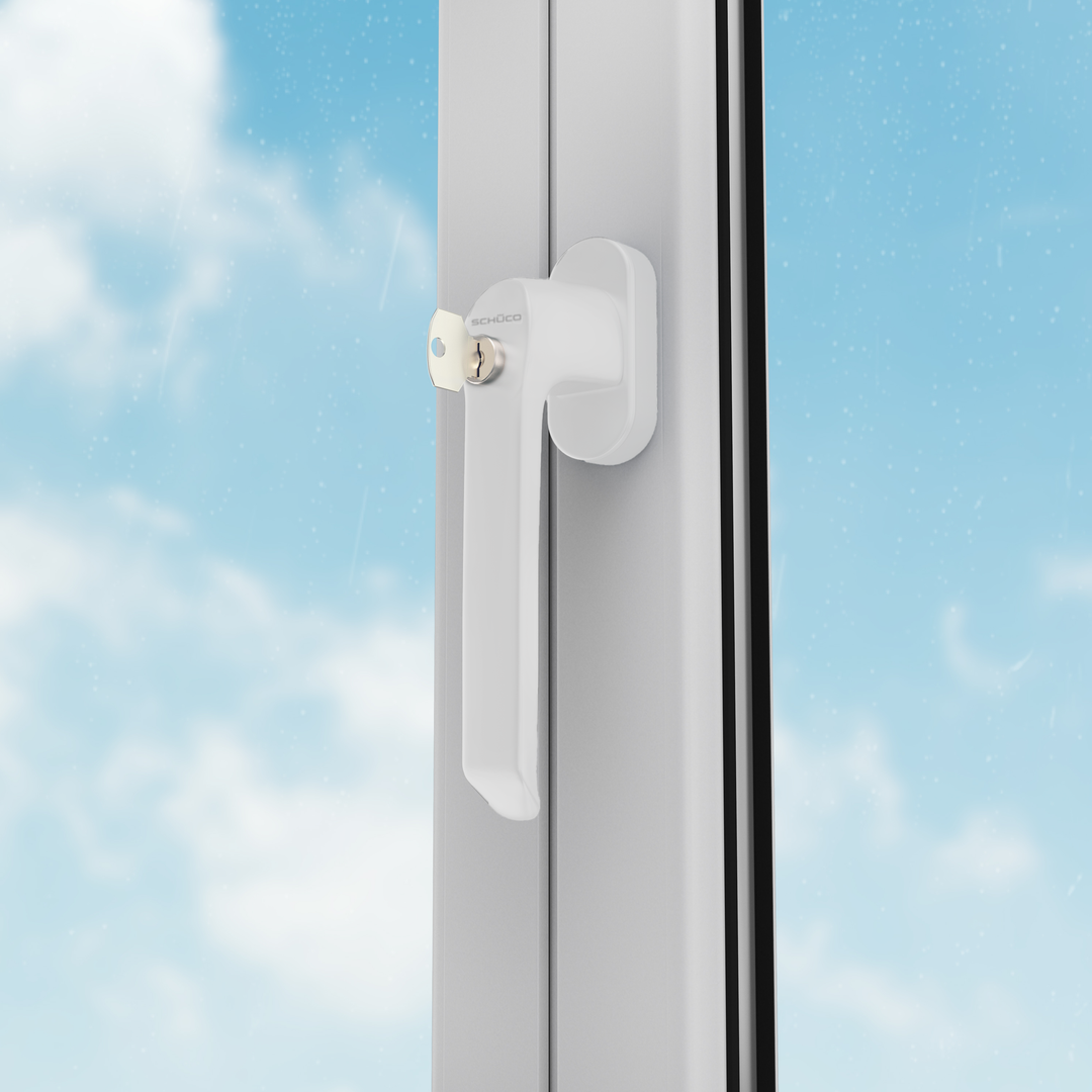 SCHÜCO Fenstergriff Abschließbar Weiß, Drehmoment 100NM | 3er PACK zum Sparpreis